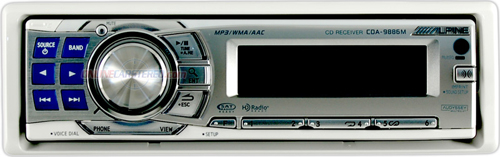 Alpine CDA-9886M In-Dash CD, MP3, AAC, WMA, Marine Audio Receiver with iPod Control
