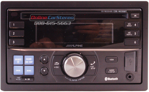 alpine cde-w235bt cd receiver w/ bluetooth & ipod/iphone connect