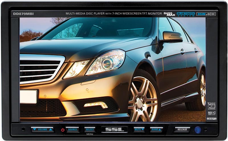 SoundStorm DD879MBI Bluetooth Enabled Double DIN In-Dash DVD, MP3, CD, AM/FM Receiver with 7