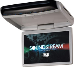 Soundstream VCM-121DGR 12.1" High Resolution Overhead TFT-LCD Wide Screen Monitor & DVD Player Combo
